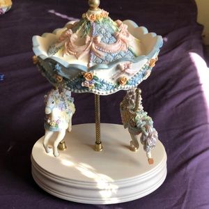 Vintage Carousel with two horses musical